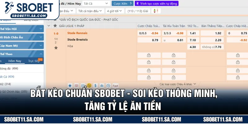 Bắt Kèo Chuẩn SBOBET - Soi Kèo Thông Minh, Tăng Tỷ Lệ Ăn Tiền