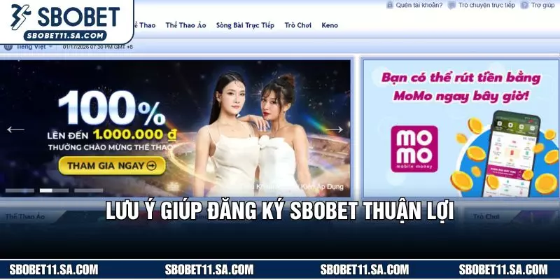 Lưu ý giúp đăng ký SBOBET thuận lợi