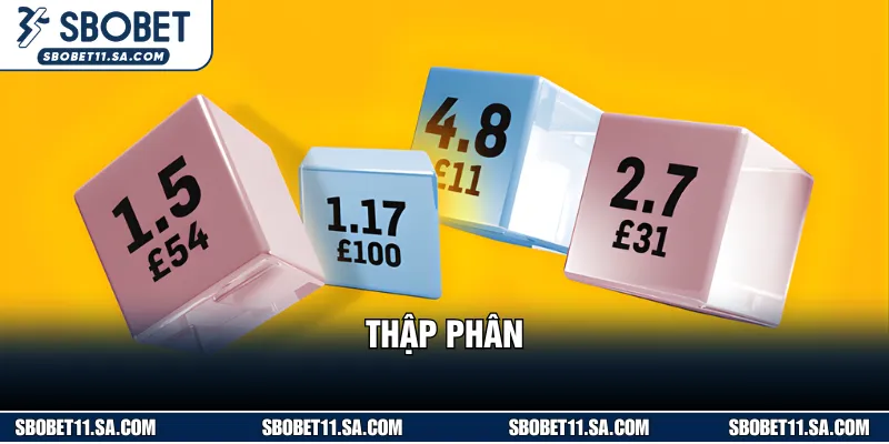 Tỷ lệ cá cược SBOBET dạng thập phân có cách tính đơn giản hơn